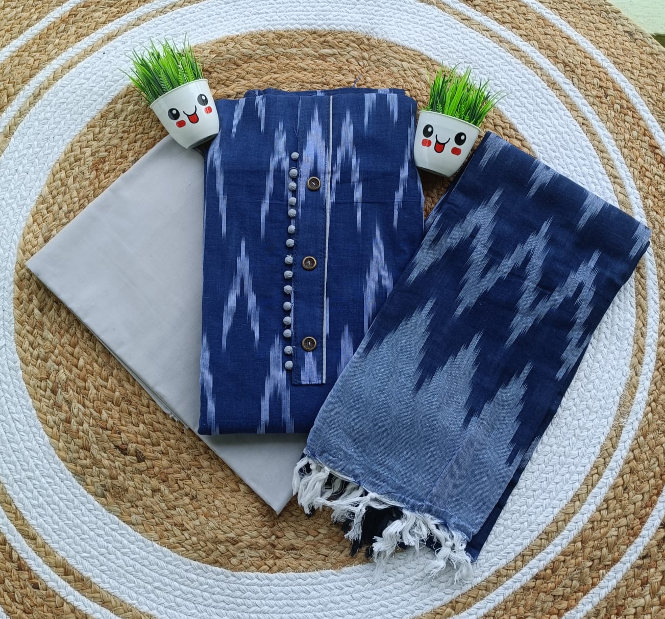 SALWAR SET( Ikkat cotton)001