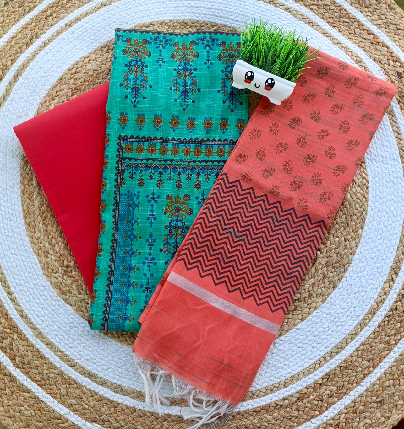 SALWAR SET(Print slik cotton)020