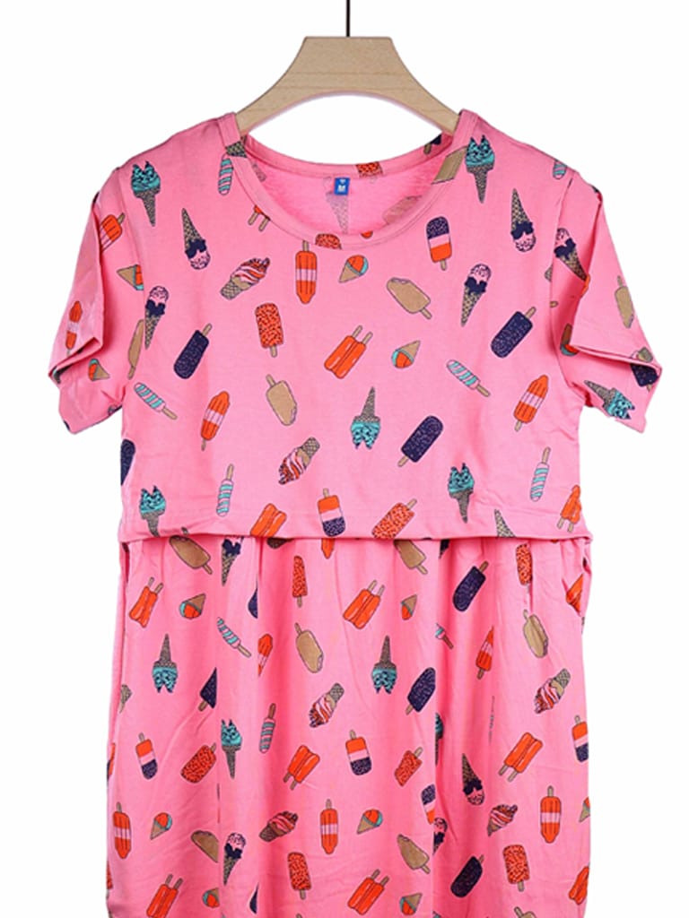 Zipless maternity wear pink ice cream